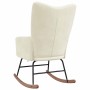 Silla mecedora de terciopelo blanco crema de , Mecedoras - Ref: Foro24-328148, Precio: 126,54 €, Descuento: %