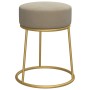 Hocker redondo gris oscuro terciopelo de , Taburetes y sillas plegables - Ref: Foro24-340256, Precio: 39,51 €, Descuento: %