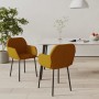 Sillas de comedor 2 unidades terciopelo marrón de , Sillas de comedor - Ref: Foro24-344709, Precio: 87,06 €, Descuento: %
