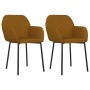 Sillas de comedor 2 unidades terciopelo marrón de , Sillas de comedor - Ref: Foro24-344709, Precio: 87,06 €, Descuento: %