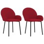 Sillas de comedor 2 unidades terciopelo rojo tinto de , Sillas de comedor - Ref: Foro24-344768, Precio: 124,30 €, Descuento: %