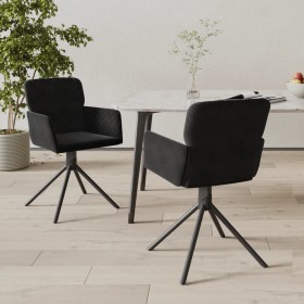 Sillas de comedor giratorias 2 uds terciopelo negro de , Sillas de comedor - Ref: Foro24-344796, Precio: 173,71 €, Descuento: %