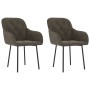 Sillas de comedor 2 unidades terciopelo gris oscuro de , Sillas de comedor - Ref: Foro24-344846, Precio: 145,67 €, Descuento: %