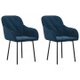 Sillas de comedor 2 unidades terciopelo azul de , Sillas de comedor - Ref: Foro24-344844, Precio: 129,37 €, Descuento: %