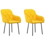 Sillas de comedor 2 unidades terciopelo amarillo de , Sillas de comedor - Ref: Foro24-344852, Precio: 129,77 €, Descuento: %
