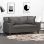 Cojines decorativos 2 uds cuero sintético gris 40x40 cm de , Cojines - Ref: Foro24-349482, Precio: 26,60 €, Descuento: %
