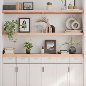Estante de pared madera maciza roble sin tratar 160x40x(2-6) cm de , Estantes y estanterías - Ref: Foro24-363591, Precio: 68,...