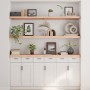 Estante de pared madera maciza roble sin tratar 160x40x(2-6) cm de , Estantes y estanterías - Ref: Foro24-363591, Precio: 68,...