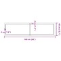 Estante de pared madera maciza roble sin tratar 160x40x(2-6) cm de , Estantes y estanterías - Ref: Foro24-363591, Precio: 68,...