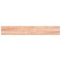 Estante pared madera roble tratada marrón claro 200x30x(2-6) cm de , Estantes y estanterías - Ref: Foro24-363725, Precio: 62,...