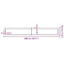 Estante pared madera roble tratada marrón claro 200x30x(2-6) cm de , Estantes y estanterías - Ref: Foro24-363725, Precio: 62,...