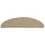 Alfombrilla autoadhesiva escalera 15 uds beige oscuro 56x17x3cm de vidaXL, Alfombrillas para escalones - Ref: Foro24-326896, ...