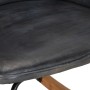 Mecedora con taburete cuero auténtico gris de , Mecedoras - Ref: Foro24-339697, Precio: 138,93 €, Descuento: %
