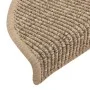 Alfombrilla autoadhesiva escalera 15 uds beige oscuro 56x17x3cm de vidaXL, Alfombrillas para escalones - Ref: Foro24-326896, ...