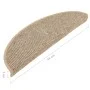 Alfombrilla autoadhesiva escalera 15 uds beige oscuro 56x17x3cm de vidaXL, Alfombrillas para escalones - Ref: Foro24-326896, ...