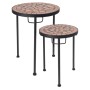 ProGarden Juego de mesas auxiliares 2 pzas con superficie de mosaico de , Mesas auxiliares - Ref: Foro24-442213, Precio: 59,3...