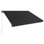 Toldo retráctil manual con LED gris antracita 450x300 cm de , Toldos - Ref: Foro24-3051246, Precio: 427,66 €, Descuento: %