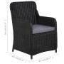 Juego de comedor para jardín de 7 piezas negro de vidaXL, Conjuntos de jardín - Ref: Foro24-3067820, Precio: 982,75 €, Descue...