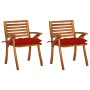 Sillas de comedor jardín con cojines 2 uds madera maciza acacia de , Sillas de jardín - Ref: Foro24-3060843, Precio: 262,86 €...
