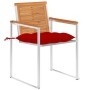 Sillas de jardín con cojines 2 uds madera maciza acacia y acero de , Sillas de jardín - Ref: Foro24-3061509, Precio: 235,74 €...