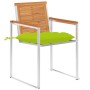 Sillas de jardín con cojines 2 uds madera maciza acacia y acero de , Sillas de jardín - Ref: Foro24-3061514, Precio: 235,74 €...