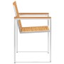 Sillas de jardín con cojines 2 uds madera maciza teca y acero de , Sillas de jardín - Ref: Foro24-3061521, Precio: 295,66 €, ...