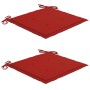 Sillas de jardín con cojines 2 uds madera maciza teca y acero de , Sillas de jardín - Ref: Foro24-3061521, Precio: 295,66 €, ...