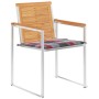 Sillas de jardín con cojines 2 uds madera maciza teca y acero de , Sillas de jardín - Ref: Foro24-3061528, Precio: 274,90 €, ...