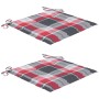 Sillas de jardín con cojines 2 uds madera maciza teca y acero de , Sillas de jardín - Ref: Foro24-3061528, Precio: 274,90 €, ...