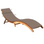 Tumbona de jardín con cojín madera maciza de acacia de , Tumbonas - Ref: Foro24-3061580, Precio: 185,87 €, Descuento: %