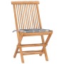 Set comedor de jardín plegable 3 piezas madera de teca cojines de , Conjuntos de jardín - Ref: Foro24-3063185, Precio: 164,83...