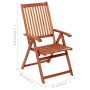 Sillas de jardín plegables 3 uds y cojines madera maciza acacia de , Sillas de jardín - Ref: Foro24-3064090, Precio: 259,58 €...
