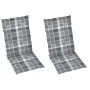 Sillas de jardín reclinables 2 uds madera maciza acacia cojines de , Sillas de jardín - Ref: Foro24-3064073, Precio: 172,67 €...