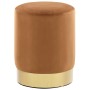 Taburete de terciopelo marrón y dorado de , Taburetes y sillas plegables - Ref: Foro24-249838, Precio: 41,61 €, Descuento: %