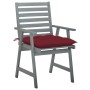 Sillas comedor de jardín 3 uds madera maciza acacia y cojines de , Sillas de jardín - Ref: Foro24-3064452, Precio: 296,22 €, ...