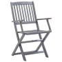 Sillas de jardín plegables 2 uds cojines madera maciza acacia de , Sillas de jardín - Ref: Foro24-3064486, Precio: 119,51 €, ...