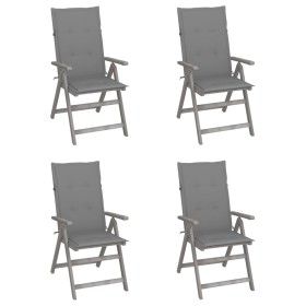 Sillas reclinables jardín y cojines 4 uds madera maciza acacia de , Sillas de jardín - Ref: Foro24-3065378, Precio: 328,49 €,...