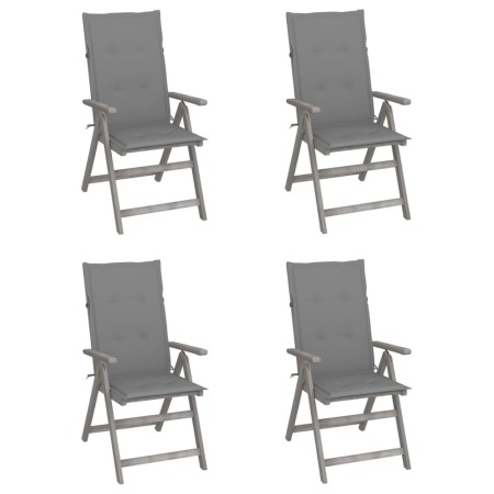 Sillas reclinables jardín y cojines 4 uds madera maciza acacia de , Sillas de jardín - Ref: Foro24-3065378, Precio: 328,49 €,...