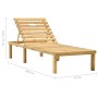 Tumbona de jardín con mesa y cojín de madera de pino impregnada de , Tumbonas - Ref: Foro24-3065842, Precio: 126,99 €, Descue...