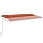 Toldo automático LED sensor de viento naranja marrón 600x350 cm de , Toldos - Ref: Foro24-3069255, Precio: 1,00 €, Descuento: %