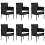 Juego de comedor para jardín de 7 piezas negro de vidaXL, Conjuntos de jardín - Ref: Foro24-3067926, Precio: 476,33 €, Descue...