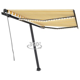 Toldo automático LED sensor de viento amarillo blanco 350x250cm de , Toldos - Ref: Foro24-3069733, Precio: 618,23 €, Descuent...