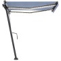 Toldo automático LED sensor de viento azul y blanco 350x250 cm de , Toldos - Ref: Foro24-3069731, Precio: 623,60 €, Descuento: %