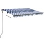 Toldo automático LED sensor de viento azul y blanco 350x250 cm de , Toldos - Ref: Foro24-3069731, Precio: 623,60 €, Descuento: %