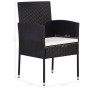 Juego de comedor para jardín de 7 piezas negro de vidaXL, Conjuntos de jardín - Ref: Foro24-3067926, Precio: 476,33 €, Descue...