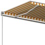 Toldo de pie automático amarillo y blanco 400x350 cm de , Toldos - Ref: Foro24-3069828, Precio: 565,41 €, Descuento: %