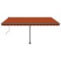 Toldo automático LED sensor de viento naranja marrón 400x350 cm de , Toldos - Ref: Foro24-3069835, Precio: 938,00 €, Descuent...