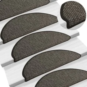 Alfombra autoadhesiva escalera sisal 15 uds antracita 65x21x4cm de vidaXL, Alfombrillas para escalones - Ref: Foro24-326873, ...