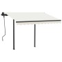 Toldo automático retráctil con postes color crema 3,5x2,5 m de , Toldos - Ref: Foro24-3070127, Precio: 493,22 €, Descuento: %