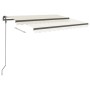Toldo automático retráctil con postes color crema 3,5x2,5 m de , Toldos - Ref: Foro24-3070127, Precio: 493,22 €, Descuento: %